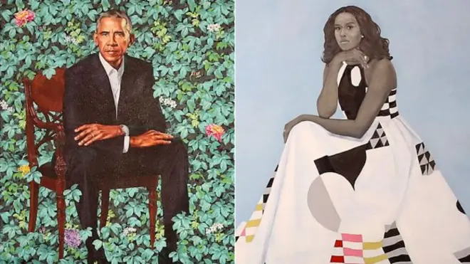 Портрети Барака та Мішель Обами
