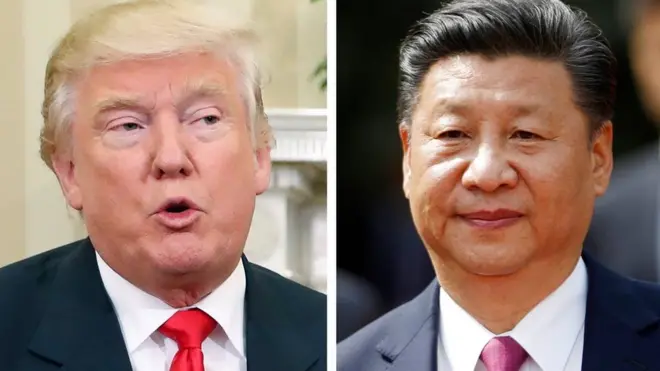 Trump (kushoto), Xi Jinping