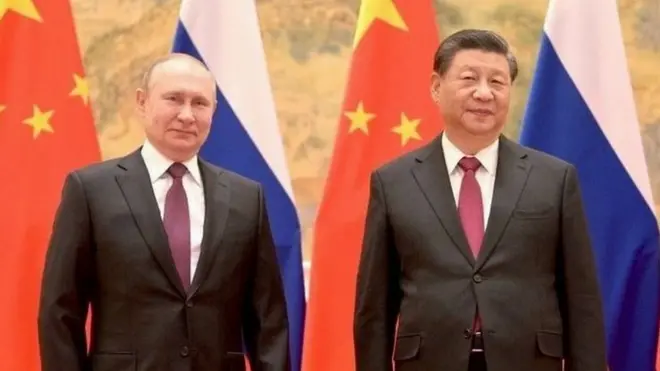 Vladimir Putin y Xi Jinping en 2022.
