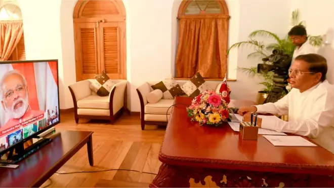 මෛත්රිපාල සිරිසේන අගමැති මෝදි