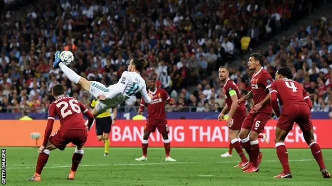 Bale yatsinze igitego ciza cane mu rukino rwa nyuma rw'imigwi yabaye iya mbere iwabo i Buraya aho Real Madrid yatsinze Liverpool ibitego 3-1