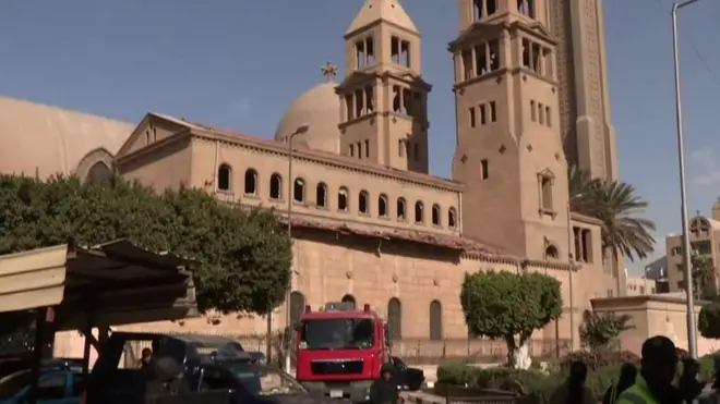 الكنيسة المرقسية في القاهرة لحظة التفجير