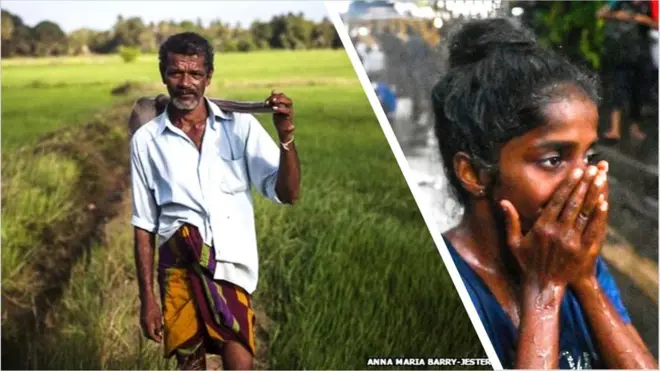 శ్రీలంక రైతు, యువతి