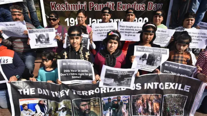 ঘরে ফেরানোর দাবিতে কাশ্মীরি পন্ডিতদের সমাবেশ। দিল্লি, ২০১৯