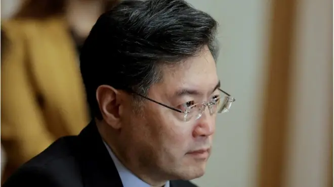 秦剛資料照片（2023年1月15日）。