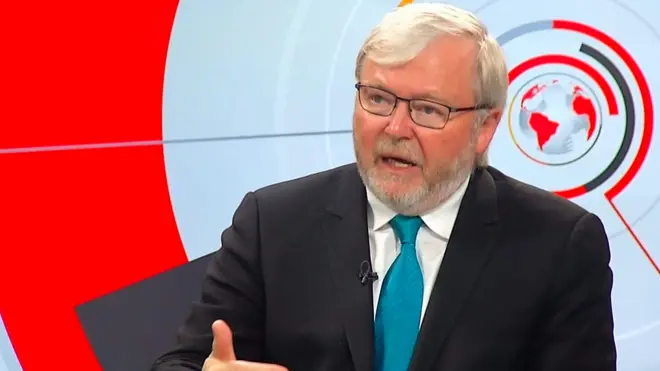 澳大利亞前總理陸克文（Kevin Rudd）接受BBC採訪