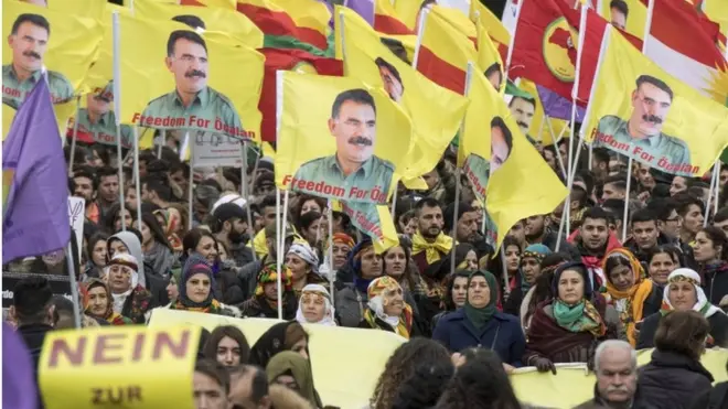 PKK-nın lideri Abdullah Öcalan plakatları, 18 mart 2017