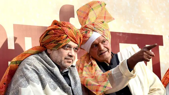 अमित शाह जाट नेताओं के साथ