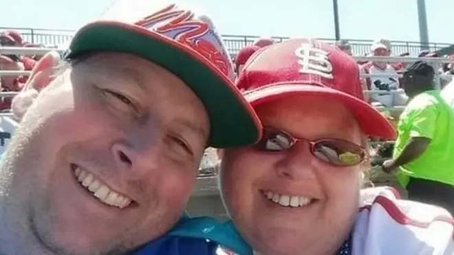 Brian and his wife Erin, who died in August