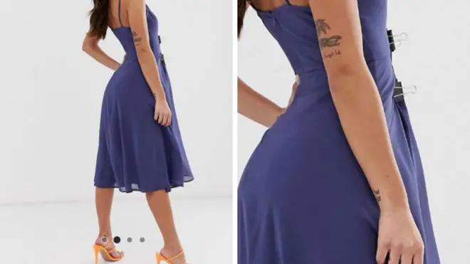 Vestido com pregadores da ASOS