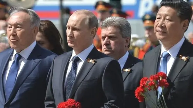 चीन, रूस और कज़ाकिस्तान के शीर्ष नेता