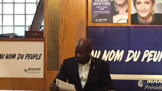 Guy Deballe, français d'origine centrafricaine, ancien militant du parti socialiste, aujourd'hui militant du Front national.