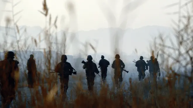 File photo of Afghan soldiers in Kandahar province
