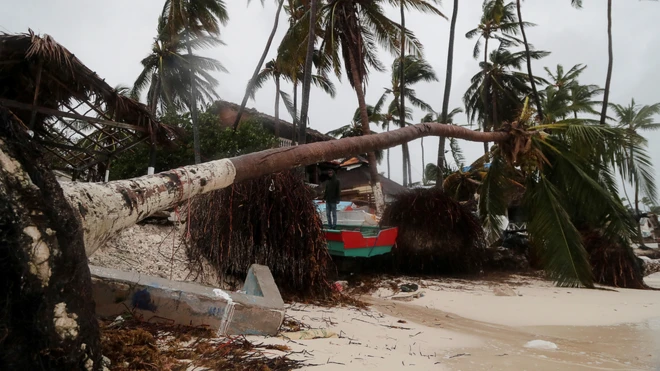 Destrozos en Punta Cana, tras el paso del huracán Fiona.