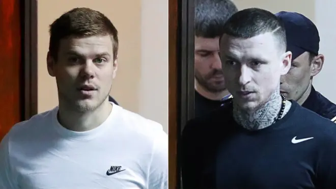 Нападающий "Зенита" Александр Кокорин и полузащитник "Краснодара" Павел Мамаев