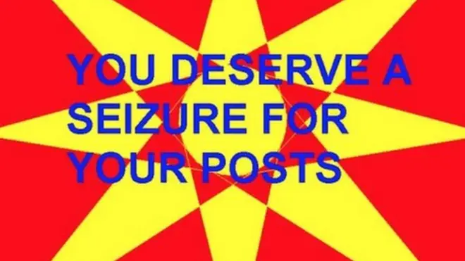 Este es un fotograma de la imagen que recibió Eichenwald, la cual contenía unas luces parpadeantes que le provocaron el ataque.