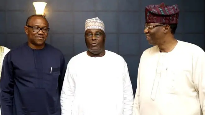 Peter Obi, Atiku Abubakar and Gbenga Daniel