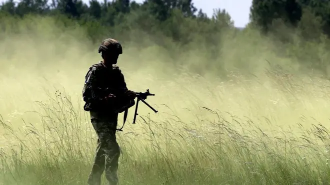 на полигоне