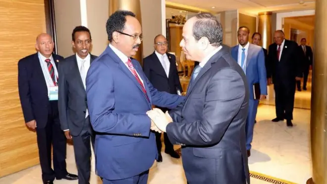 Madaxweyne Farmaajo iyo dhiggiisa Masar al-Sisi