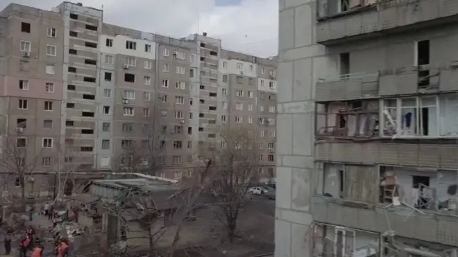 Макеевка после обстрела.