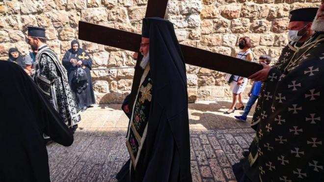 زياح درب الصليب يوم الجمعة العظيمة في القدس