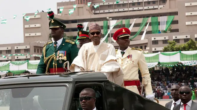 Buhari during swearing-in ceremony for 2015