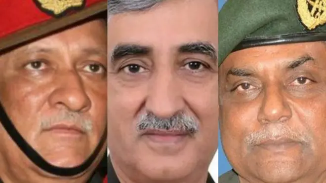 सेना के तीन जनरल