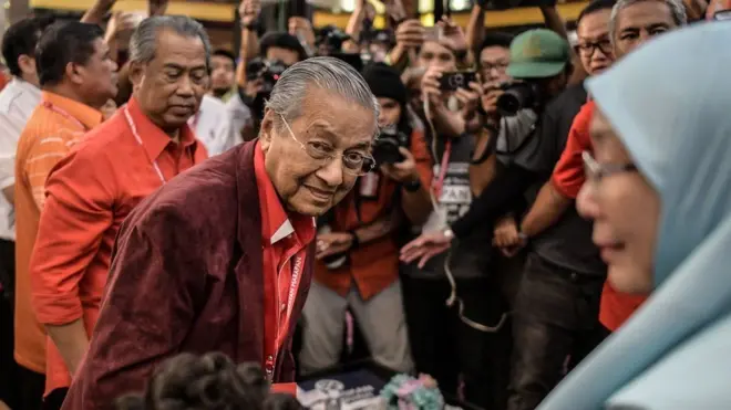 Mahathir Mohamad dicalonkan sebagai PM dari kubu opisisi Malaysia Januari 2018.