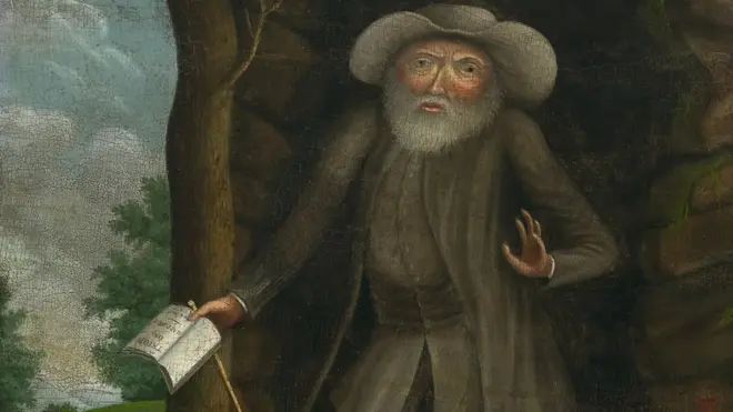 Retrato de Benjamin Lay, por William Williams ~ 1750-1758.