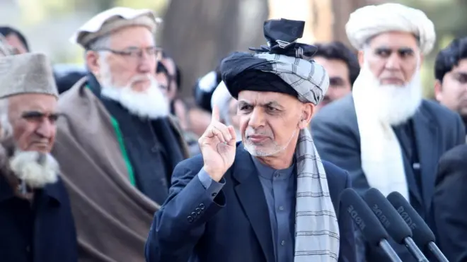 آقای غنی گفت که جنگ را به این دلیل ادامه می‌دهد زیرا کسانی که به این "عمل شنیع" دست زدند، غیر از جنگ راه دیگری ندارند.