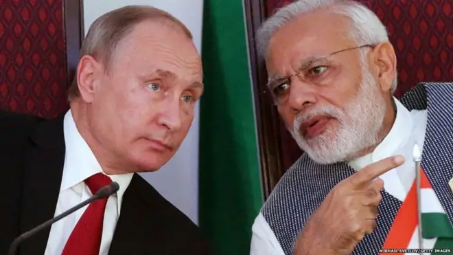व्लादिमीर पुतिन और नरेंद्र मोदी