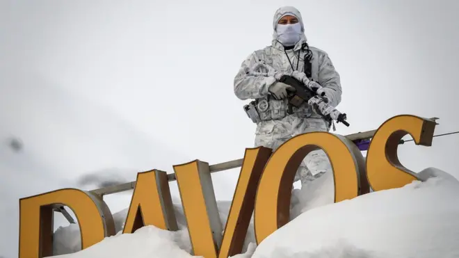 Las medidas de seguridad en Davos son extremas estos días.