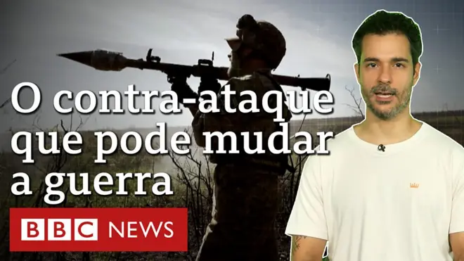 O repórter João Fellet, fotojogos caça niquel gratis cleopatrasoldado com arma e o texto: O contra-ataque que pode mudar a guerra