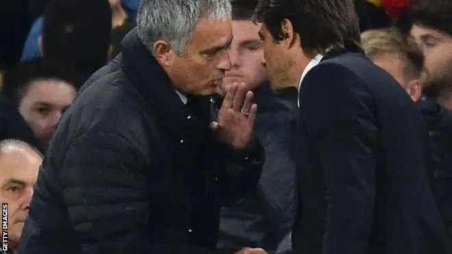 Mourinho iyo Conte oo gabagabadii ciyaarta is gacan qaadaya, erayona is waydaarsanaya
