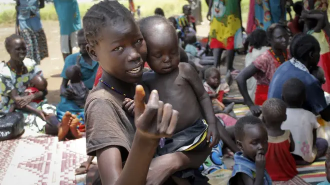 نازحون بسبب الحرب في حنوب السودان