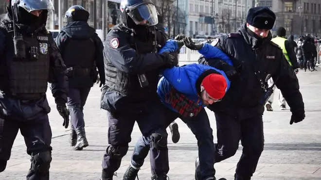 Задержание протестующего