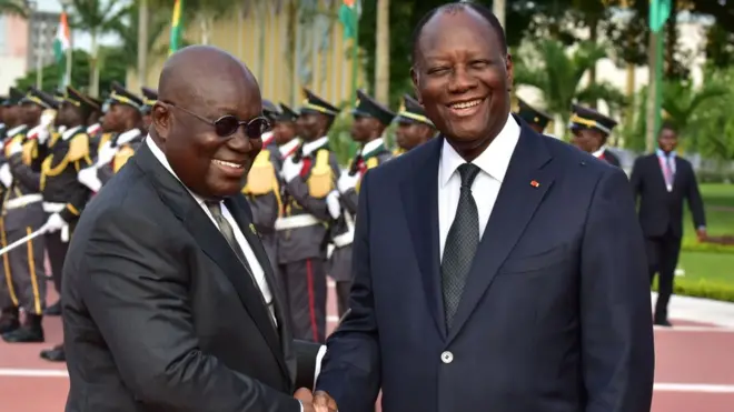 Ghana and Cote D'Ivoire don dey try to improve dia bilateral ties