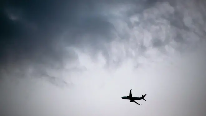 Самолет в небе