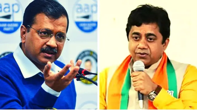 नई दिल्ली विधानसभा सीट से प्रत्याशी अरविंद केजरीवाल और सुनील यादव