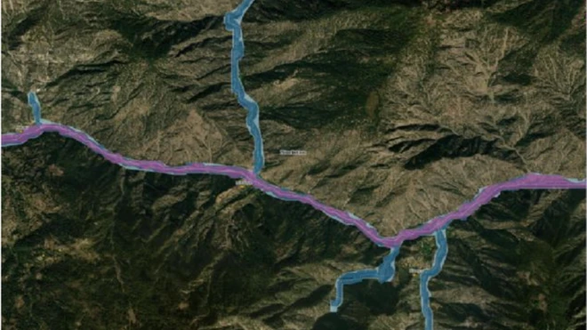 نورستان کې د سېلاب تګلارې تصویر چې افغان چارواکو خپور کړی