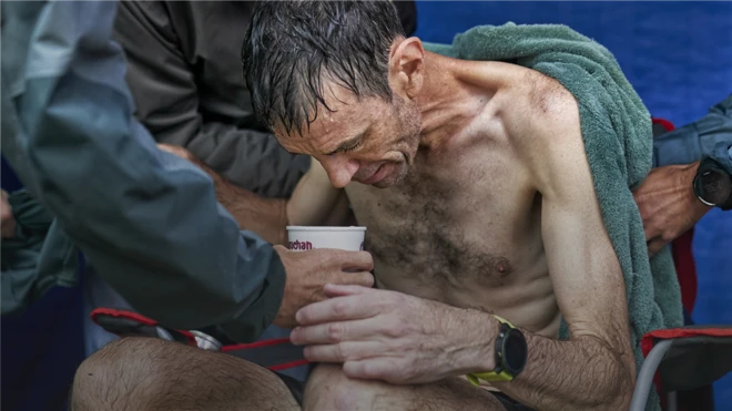 Will Hayward - exhausted - during the 2019 race