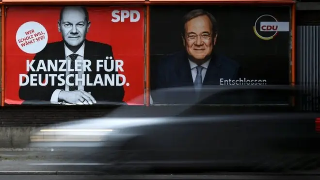 Alemanha vai às urnas neste domingo; social-democrata Olaf Scholz (esq) tem pequena vantagem sobre Armin Laschet, do partidosite de apostas que aceitam paypalMerkel