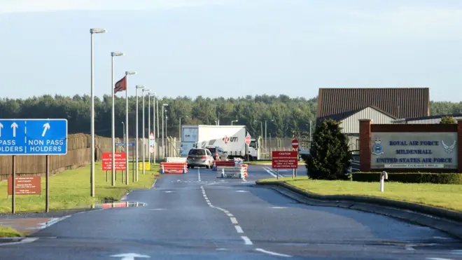 RAF Mildenhall entrance