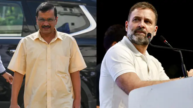 राहुल गांधी और अरविंद केजरीवाल (फ़ाइल तस्वीर)