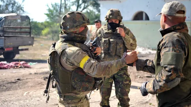 Бійці АТО в Іловайську 26 серпня 2014 року