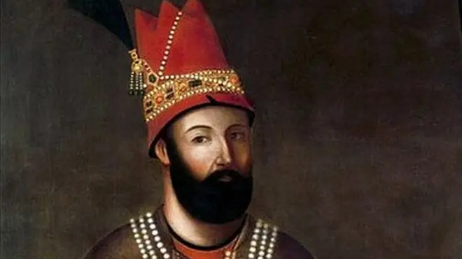 Iran: Nadir Shah Afshar, King of Persia (1736-1747), oil on canvas, Safavid school, 18th century.