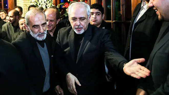 محمد جواد ظریف و حسین شریعتمداری -۱۳۹۲، این دو نفر در فهرست تازه تحریم‌های کانادا قرار گرفتند