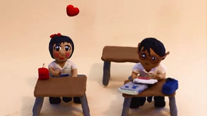 Animación de dos estudiantes.