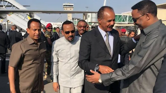 ኣቀባብላ ፕረዚደንት ኢሳይያስ ኣፈወርቂ ኣብ ዓለም-ለኸ መዕርፎ ነፈርቲ ቦሌ