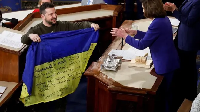 "Мы победили Россию в битве за умы". Зеленский выступил в Конгрессе США